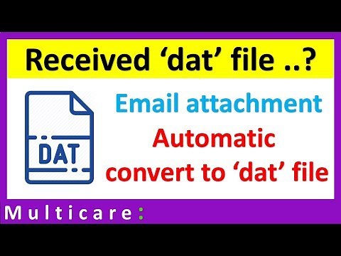 How to open dat file | Email attachment change automatically