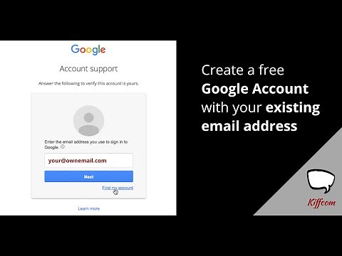 How to create a free google account with your existing email address