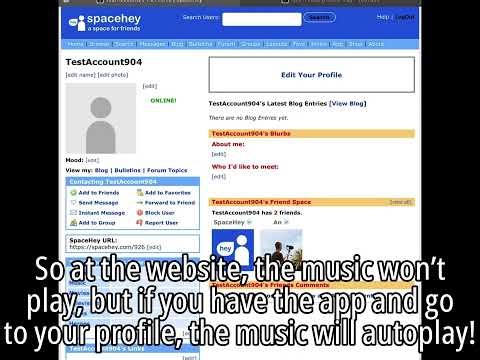 How to autoplay music on your SpaceHey profile!