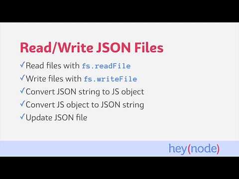 Read/Write JSON Files with Node.js