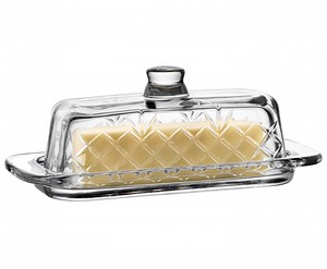 Art Glass Butter Dish With Lid: Farmhouse Kitchen Decor - Etsy