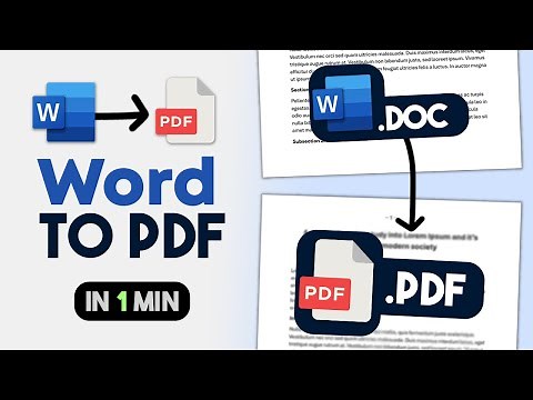 How To Convert Word To PDF in Laptop - DOC/DOCX to PDF (2 Methods)
