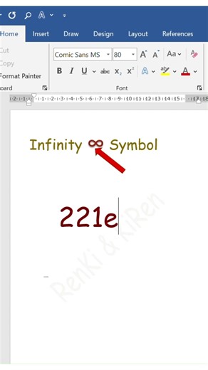 What is the keyboard shortcut for "Infinity" Symbol? || Shortcut Keys #msword #mswordtips #symbols