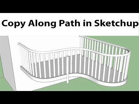 Array Along Path in Sketchup