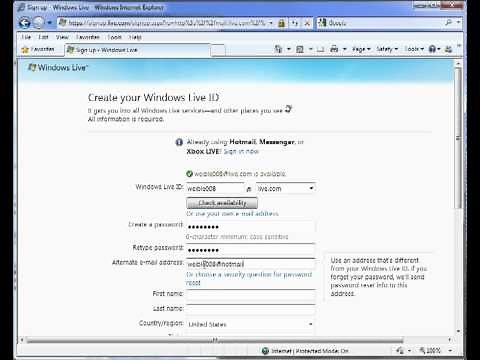 How to Create a Windows Live Account