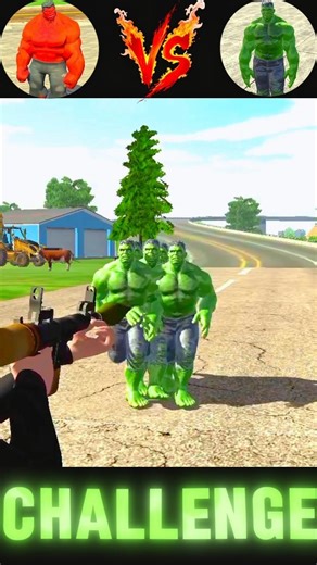 Hulk 🤯 VS Red Hulk 😱 || Challenge 😲 || Indian Bike Driving 3D 🤩 #shorts #gaming