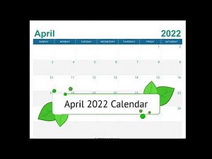 April 2022 Calendar Printable with Holidays