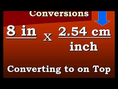 Conversion Video Inches to Centimeters and back again