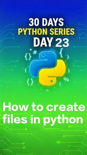 @kiran on Instagram: "Day 23 – File Handling in Python 📂 Today I explained Write Mode (w) and how to create a file. In the same way, Read (r) and Append (a) work — we just change the mode and the function. Practical coding coming next 🔜"