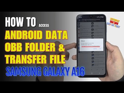 How to access Android Data and OBB folder & transfer files Samsung Galaxy A16