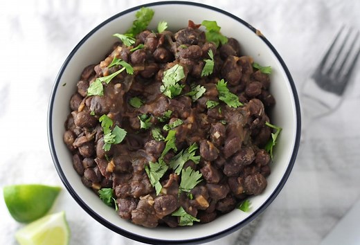 Seasoned Black Beans Side Dish