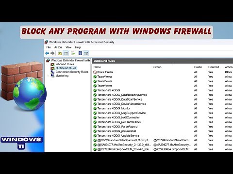 How To Block Any Program With Windows firewall | Windows 11 [ Easy Method ]