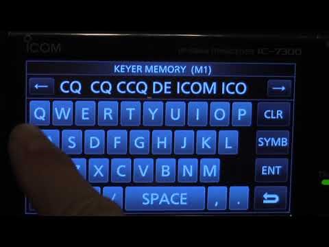 How to program Icom IC 7300 CW Keyer Memory