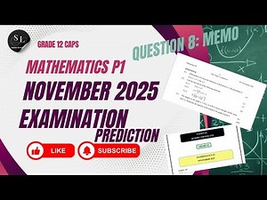 MATHEMATICS P1 EXAM PREDICTION | Grade 12 November Exam 2025 | Question 8 Differential Calculus