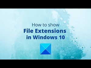 How to show File Extensions in Windows 11