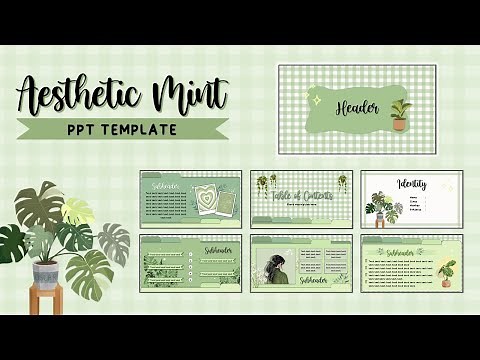 Aesthetic Mint PPT Template #14 | Animated Slide Easy Simple [FREE TEMPLATE]