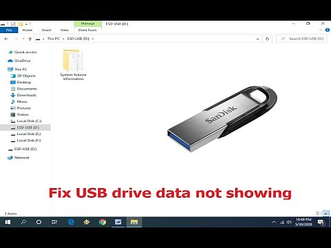 How to Fix USB Pen Drive File & Folder not Showing in Windows 10/8/7
