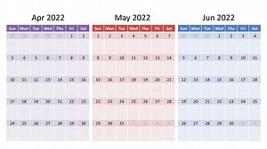 June 2022 calendar with 13 layouts - Free PowerPoint Template