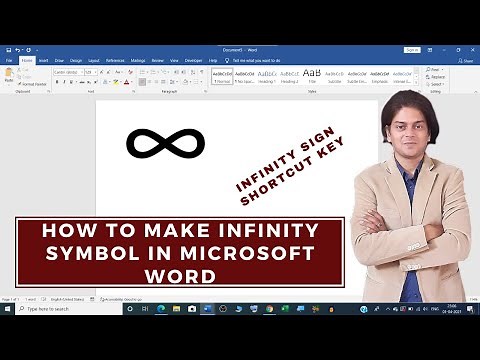how to make infinity symbol in word | how to type infinity symbol keyboard