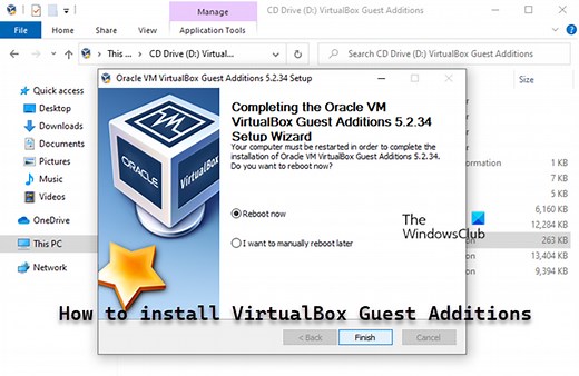 How to install VirtualBox Guest Additions on Windows 11/10