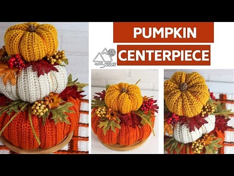 CROCHET: Stacked Pumpkin Centerpiece Crochet Tutorial, Step by Step pattern by Winding Road Crochet