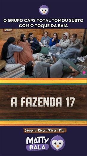 Matty Bala💜 on Instagram: "Eles tomando susto com o toque da Baia HAHAHAHAHA #AFazenda17 #AFazenda"