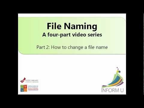 Part 2: How to Change a File Name