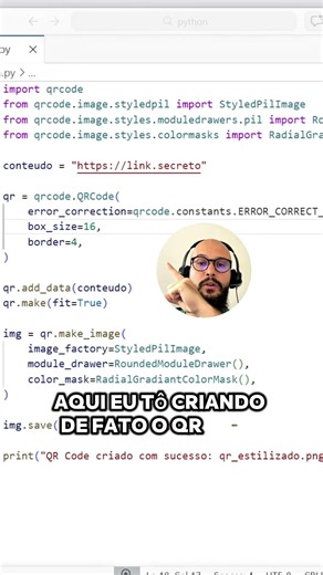 I had Python create a stylish QR code in seconds.
