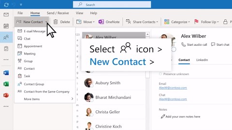 Create a contact group in Outlook