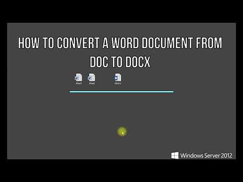 How to convert word document from doc to docx
