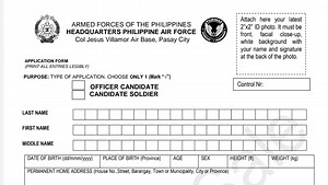 Philippine Air Force (PAF) Application Form 2025 - NewsToGov