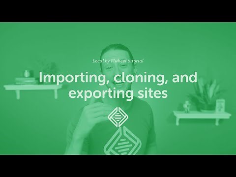 Local tutorial: Importing, cloning, and exporting sites