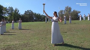 The Olympic Flame is officially lit! 🔥 Ahead of the Olympic Winter Games #Beijing2022, the Olympic Torch Relay begins at the Flame Lighting Ceremony in Ancient Olympia, Greece. Watch the full Beijing 2022 Olympic Flame Lighting Ceremony: https://oly.ch/3FY77Cf | Olympics