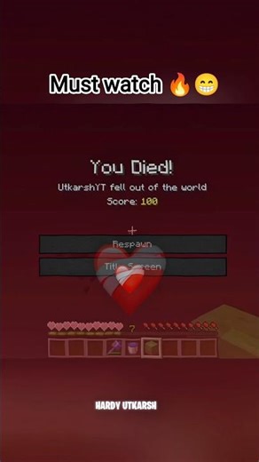 Minecraft Clutch Failed Moment 😔❤️‍🩹 #minecraft #minecraftlivehind #gaming