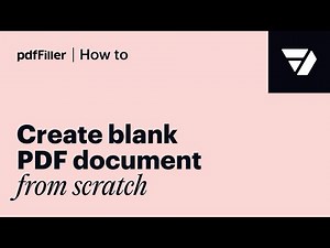 How to Make a Blank Document in pdfFiller