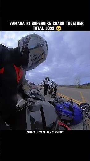 yamaha R1 superbike crash together total loss 🥺