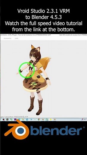 Vroid Studio 2.3.1 VRM to Blender 4.5.3 Full Tutorial Detail Steps #Vroid #vrm #blender #tutorial