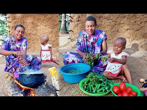 Quick & Easy Dinner Recipes with African Village Mum & Her Daughter | Simple Meal, Fresh Ingredients