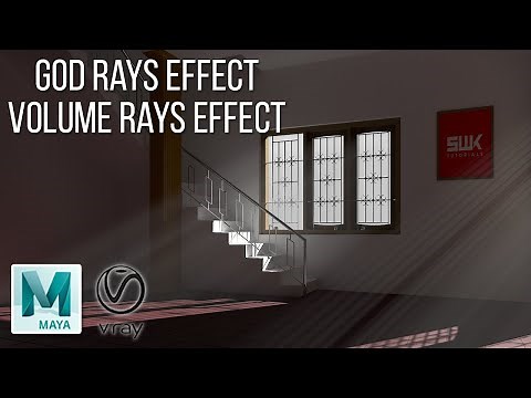Maya + Vray 5 | Create God Rays / Volume Light Effect using Vray Environment Fog in Maya