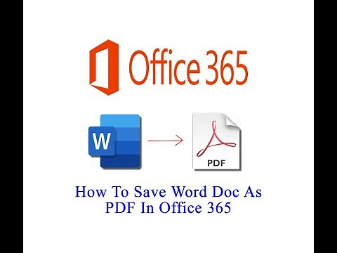 How To Save Word Doc As PDF In Office 365