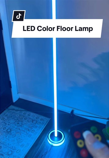 Transform any corner of your home with this color-changing LED floor lamp. It’s bright, slim, and brings instant vibes whether you want cozy warm light or fun party colors—all controlled from the remote. #TikTokCreatorPicks #TikTokShopBlackFriday #TikTokShopCyberMonday #LEDLightDecor #HomeAesthetic