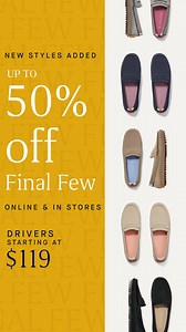 Your fave styles just went on sale! Shop Drivers starting at $119—plus more past icons up to 50% off. Online & in stores. | Rothy's