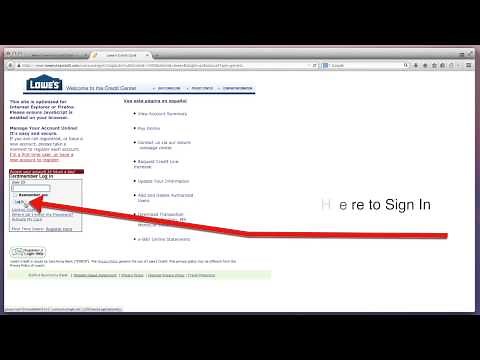 Lowe's Credit Card Payment at www.LowesVisaCredit.com