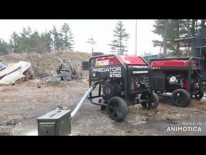 Predator 8750 Inverter Generator Running on Woodgas!!!