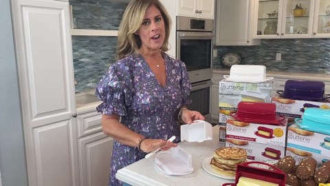 Butterie Flip Top Butter Dish with Attached Lid & Matching Knife - Holds 2 Sticks, Fits Kerrygold/European Butter - BPA Free & Dishwasher Safe - Black