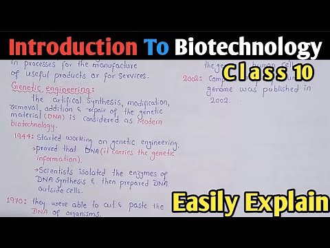 Introduction Of Biotechnology | Genetic Engineering | Class 10 Biology