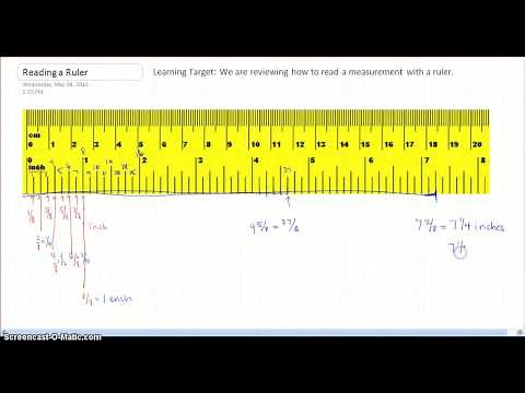 How to read measurements on a ruler.