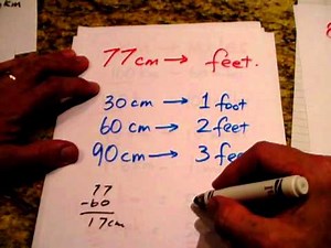 Conversion from feet to centimeters by Steve McCrea