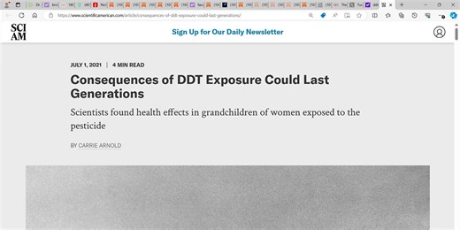 DDT (Dichlorodiphenyltrichloroethane), this toxic deadly agent's effects on environment & humans; DDT was used in 1940s & 50s against POLIO but was devastating & SAGE HANA'S stack focuses on DDT &