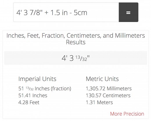 Feet and Inches Calculator